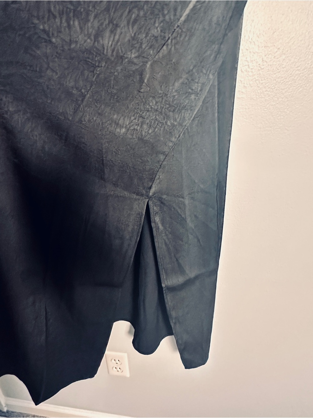 A New Day Black Column Slip Midi Slip Feminine Dress XXL Side Slit NWT - Picture 5 of 10